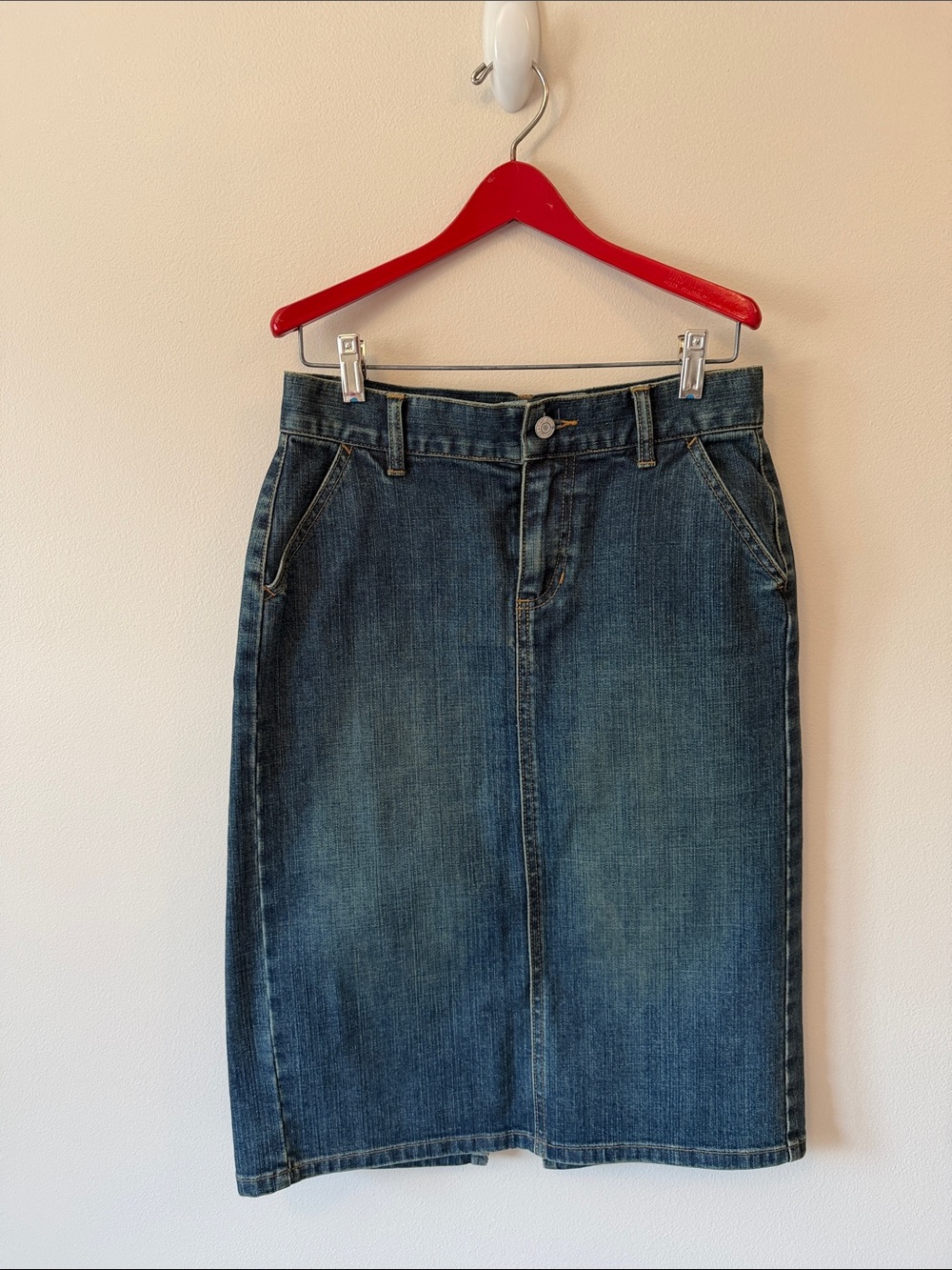 GAP Classic Blue Denim Pencil Skirt - Women's Jeans